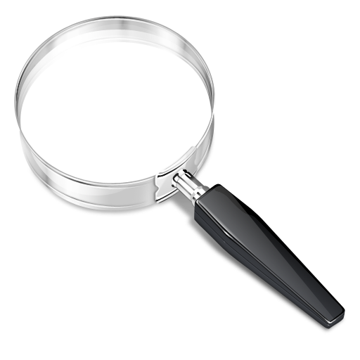 Magnifying glass icon representing smart search